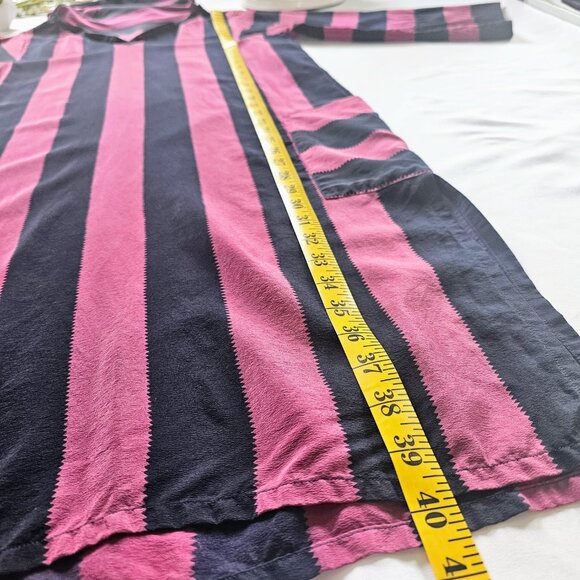 Dramatic Vintage Striped Silk Tunic/Dress - Picture 12 of 12